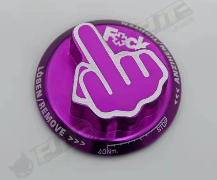 F*ck Engine Oil Cap Cover Screw on for Honda Civic Red Purple Black Blue Silver