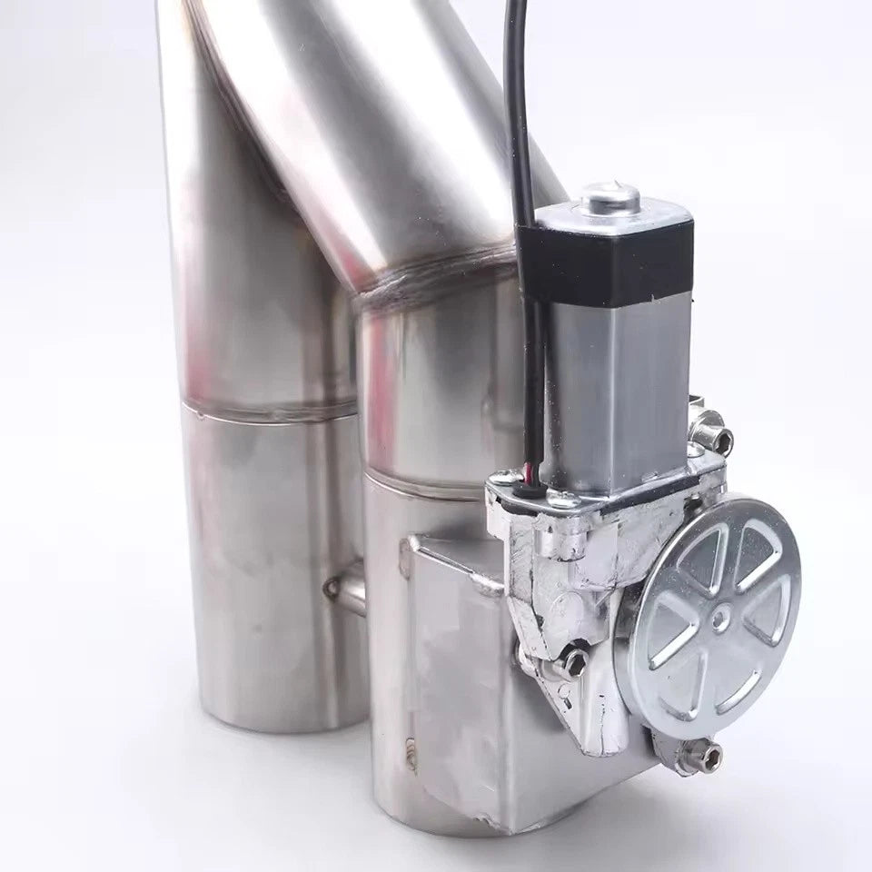 Universal 2.5" Electric Exhaust Pipe Valve Kit Dual Motor Muffler Adjustable