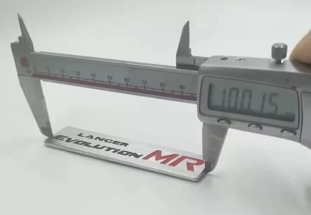 Lancer Evolution MR Silver Boot Fender Interior Badge Emblem for Mitsubishi