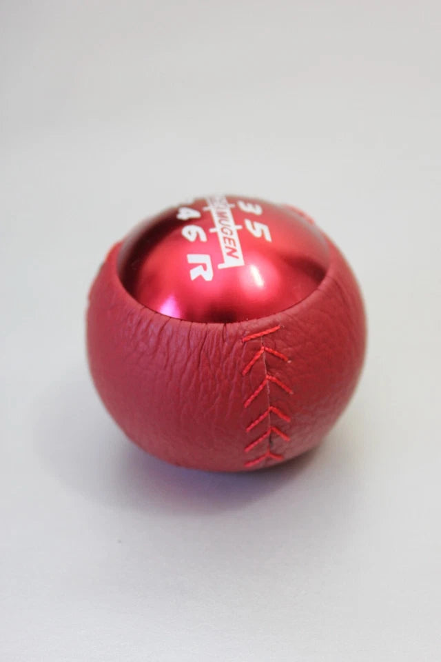 Mugen 6 Speed Gear Shift Knob 10x1.5 Red Leather Honda S2000 Integra CL9 CL7 HRV