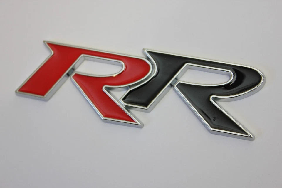RR Aluminium Emblem Badge Red & Black for Honda Mugen Civic Accord Integra CRV