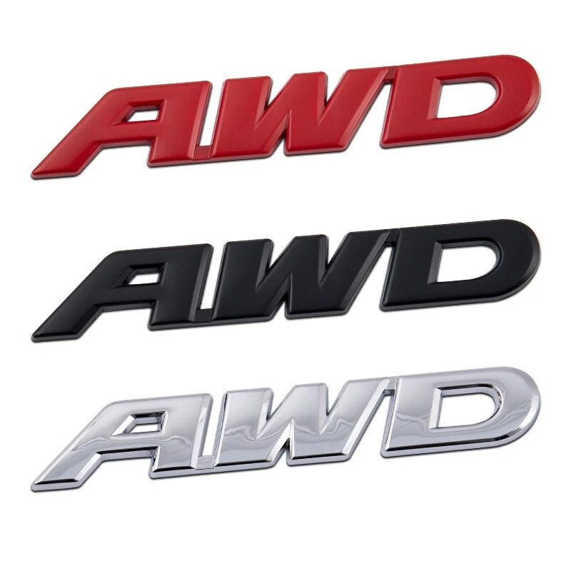 AWD Chrome Silver Car Badge Emblem for Ute SUV Toyota Nissan Mazda Ford Holden