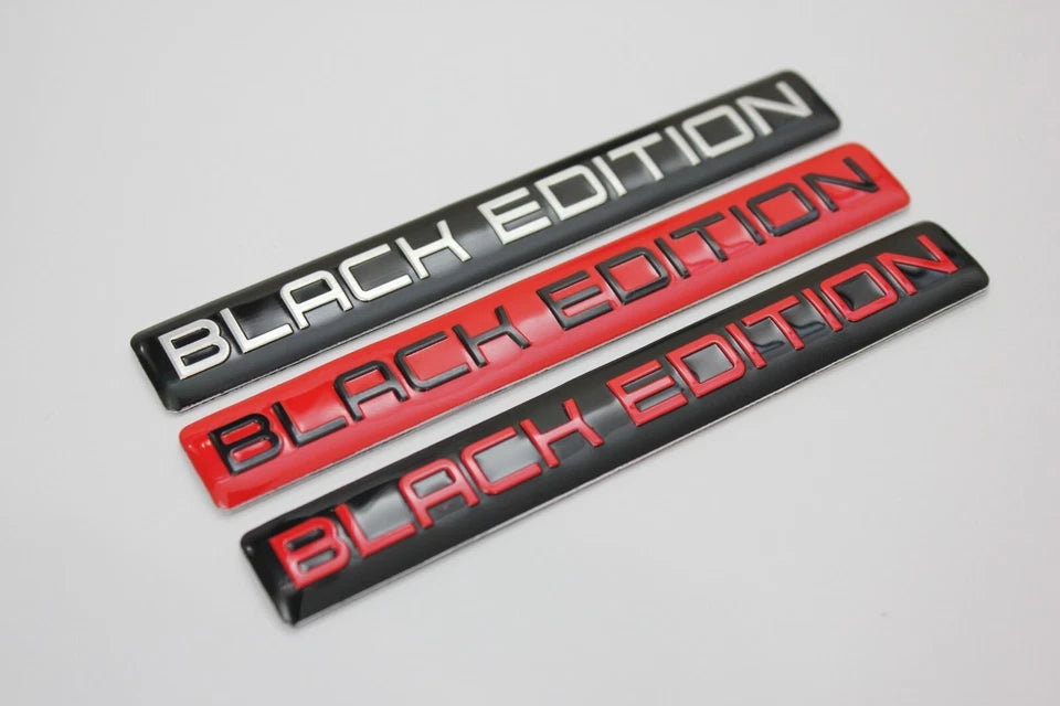 Black Edition Boot Fender Side Skirt Badge Emblem for BMW Mitsubishi Ford Honda