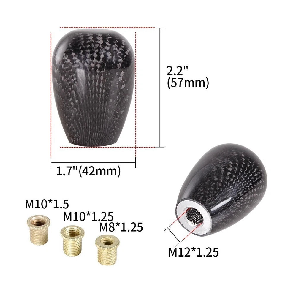 Real Black Carbon Gear Shift Knob for Ford Holden Nissan Mitsubishi Mazda Honda