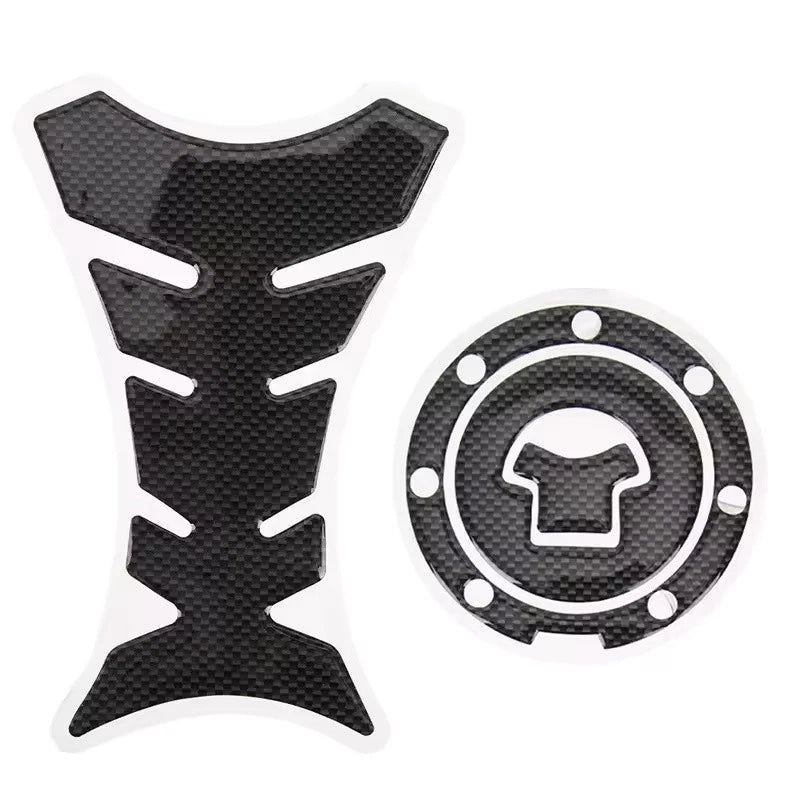3D Carbon Fiber Gel Gas Cap Protector Durable for Motorcycle Gas Tank Cover