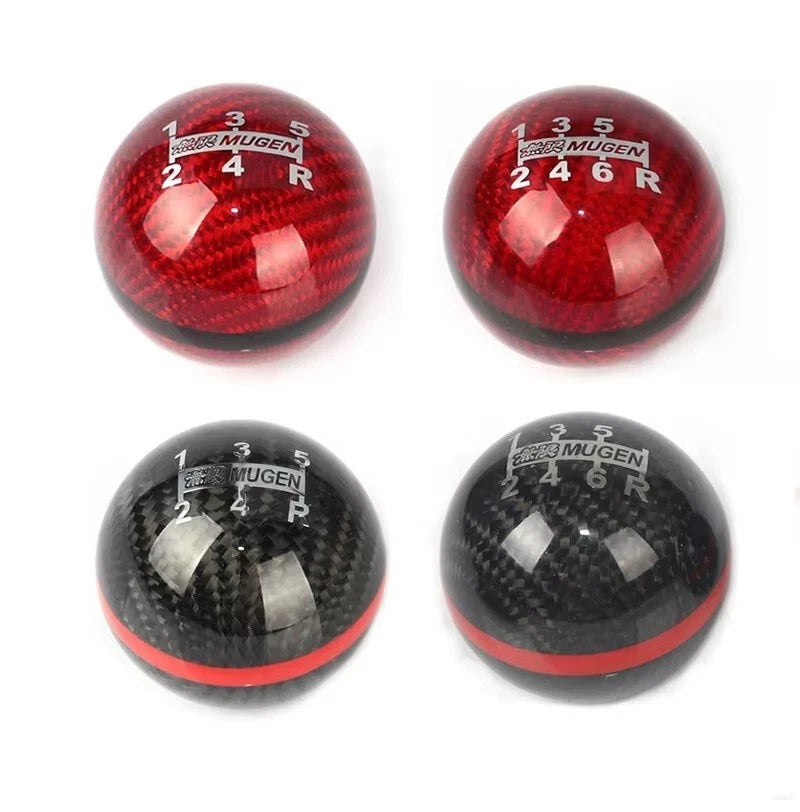 Mugen 5 / 6 Speed Carbon Fibre Red / Black Gear Shift Knob NEW JDM for Honda