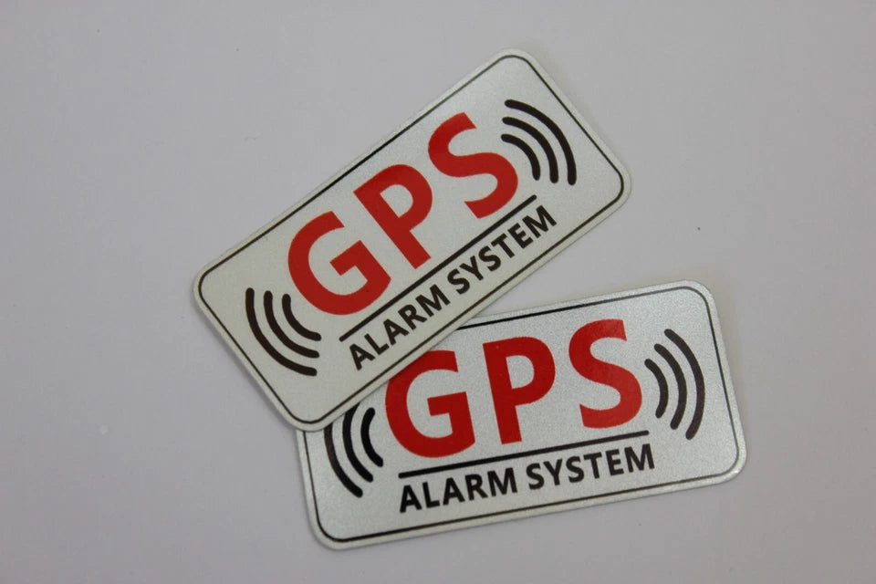 4 x GPS Alarm System Warning Tracking Sticker Decal Sign Car Truck Bike Ute