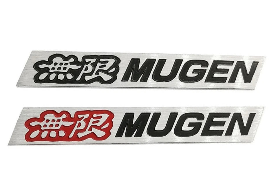 Mugen Honda Boot Badge Black Brushed Metal Alloy Emblem Integra Type R S Civic