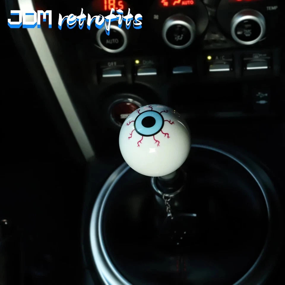 Eye Ball White New Style Gear Shift Knob White Universal Fitment