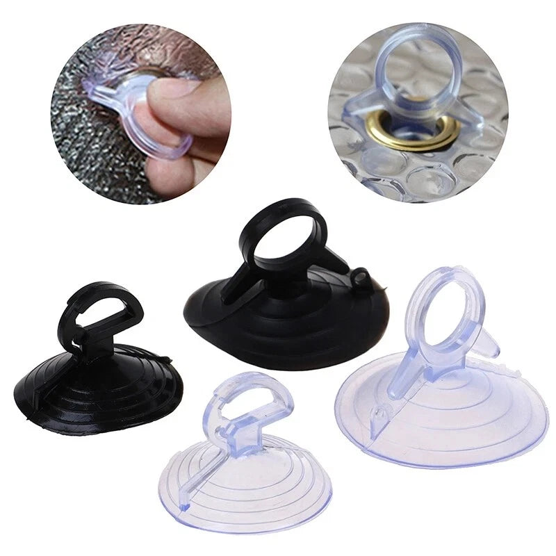 10Pcs of 45mm Automotive Sunshade Suction Cups PVC with Strong Pull Ring
