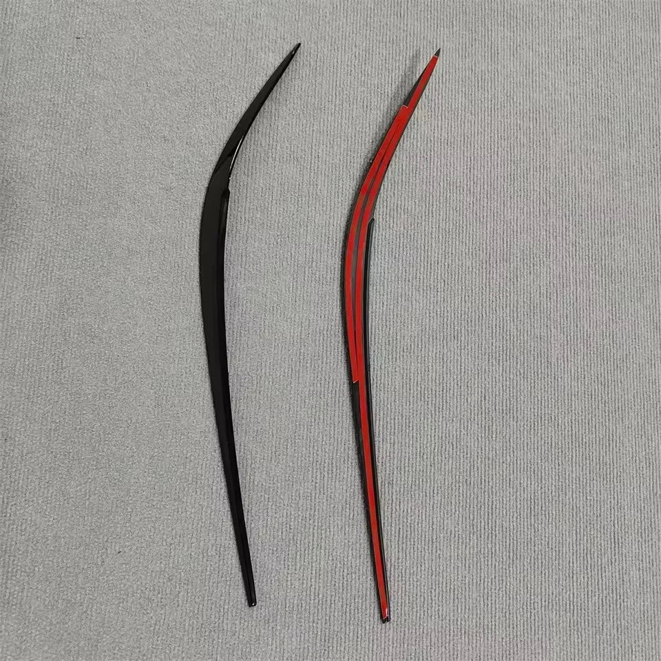 Black Carbon Headlight Eyebrow Eyelid Cover Trim for BMW 3 Series G20 2019–2023+