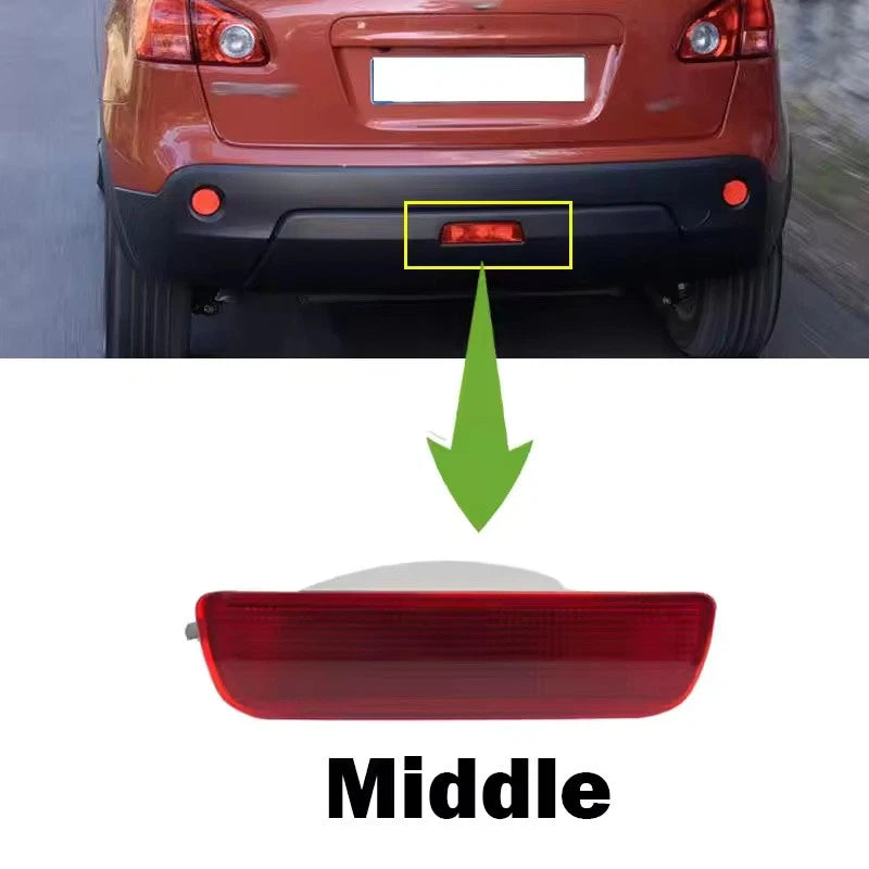 Rear Bumper Reflector Fog Light Red for Nissan Dualis Qashqai J10 (2008–2015)