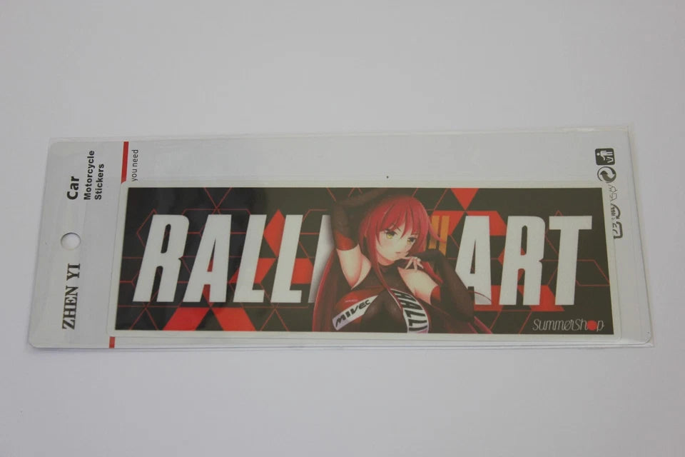 Ralliart Anime Decal Sticker for Car Mitsubishi Lancer EVO X 9 8 7 6 5 4 3 2 1