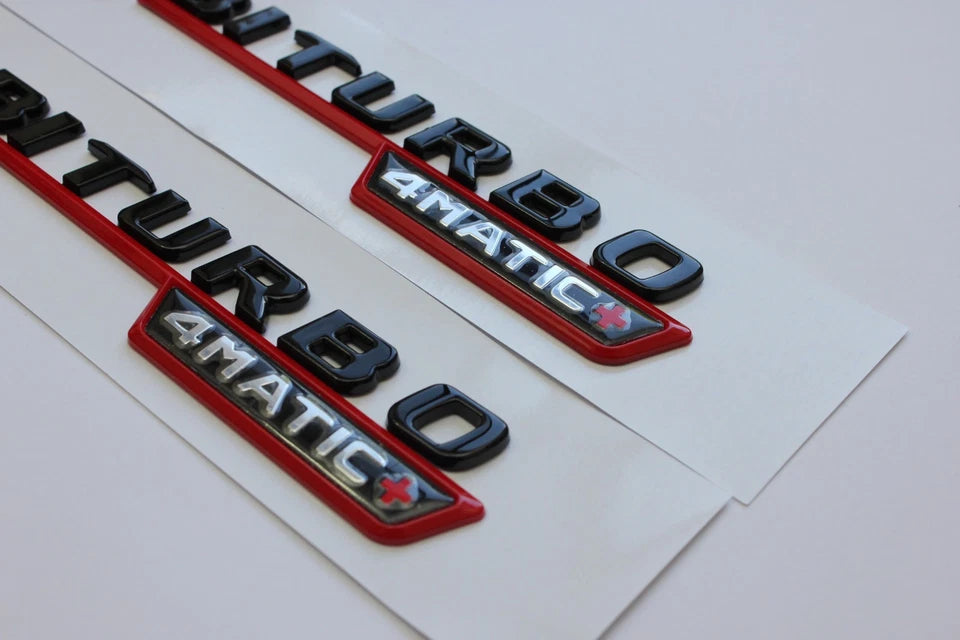 V8 Biturbo Black Badge Emblem for Mercedes AMG GLE63 GLS63 G63 GT GT63 GT55