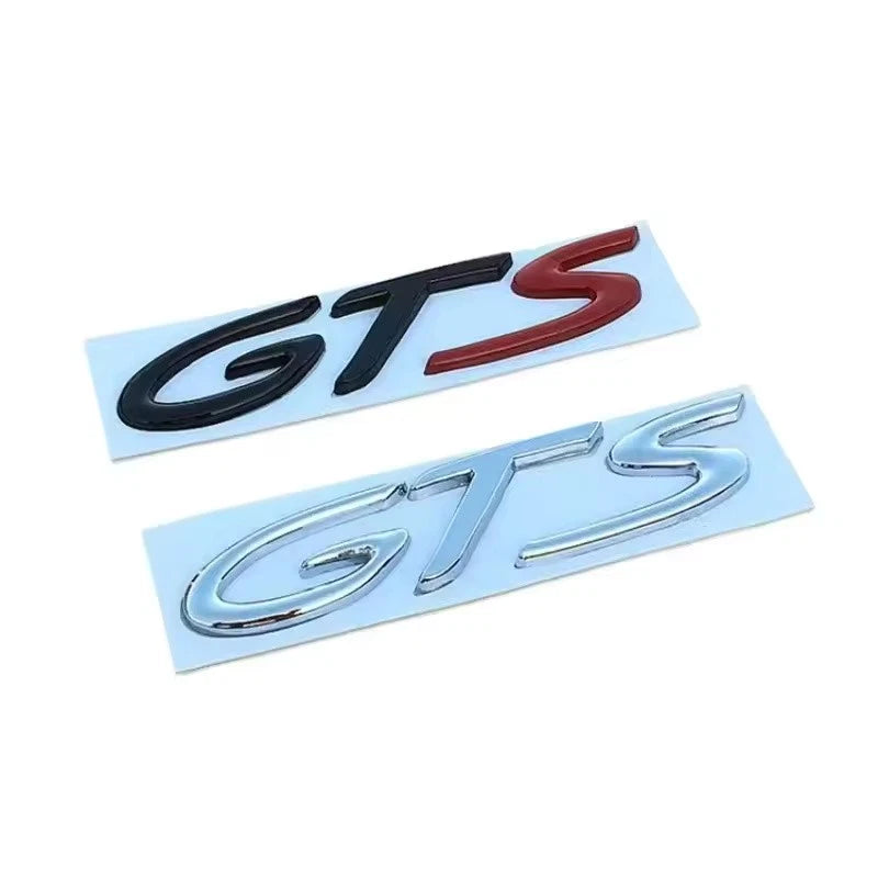 Metal GTS Emblem Red Black Silver Badge Car Sticker for Rear Trunk Fender Boot