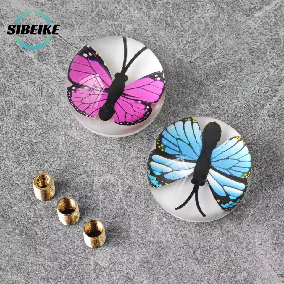 Transparent Butterfly Ball Gear Shift Knob M12x1.25 M10x1.5 M10x1.25 M8x1.25