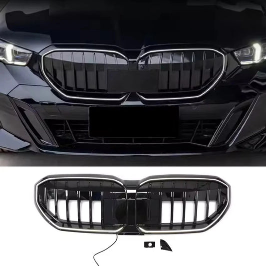 2024–2025 BMW 5 Series G60 520i 530e i5 xDrive40 LED Front Grille Gloss Black