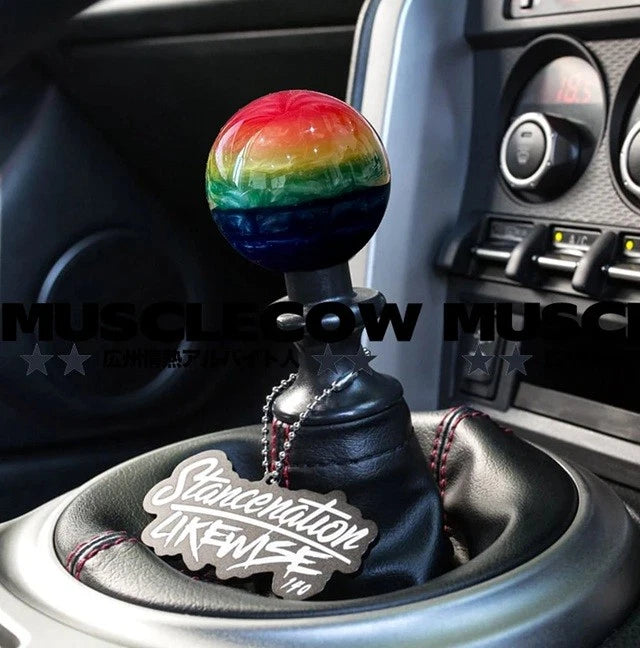 Rainbow Multi Pearl Acrylic Gear Shift Knob M12x1.25 M10x1.5 M10x1.25 M8x1.25