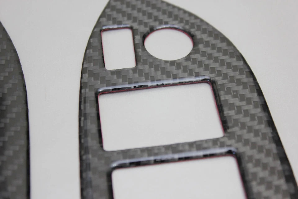Night Kids Door Button Trim Cover Real Carbon Fibre fits Toyota GT 86 Subaru BRZ