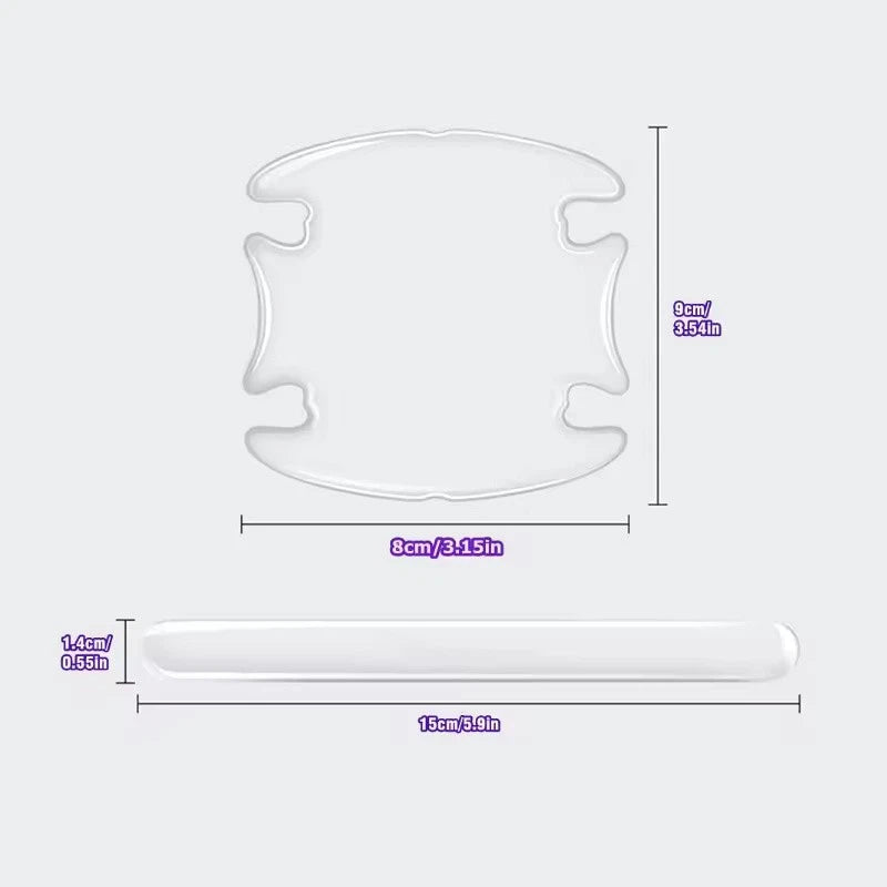 Clear Car Door Handle Bowl Protectors Invisible Anti-Scratch & Anti-Collis NEW
