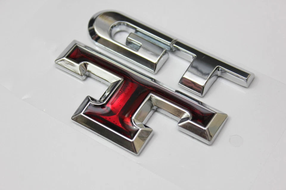 GTT 3D Badge Emblem Silver & Red for Nissan Skyline R32 R33 R34 R35 GT AUS Stock