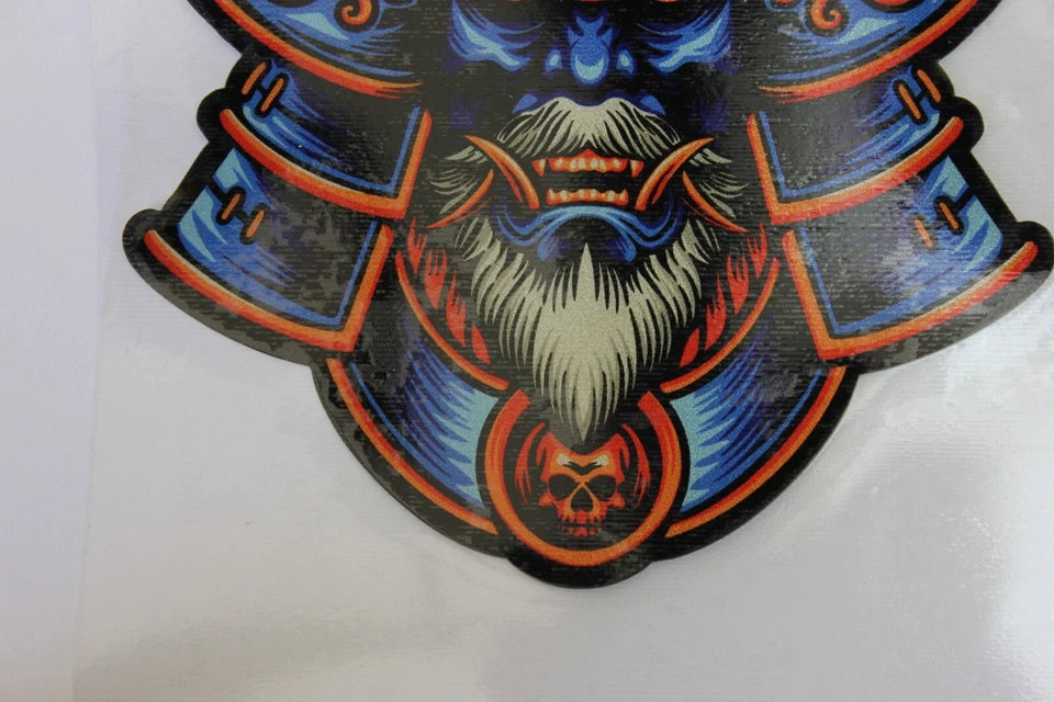 Samurai Oni Mask Blue Car Decals Sticker for Toyota Nissan Subaru Mazda Hyundai