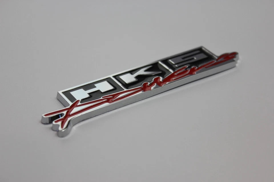 HKS Power 3D Badge Alloy Emblem Black & Red for Honda EVO Toyota Subaru Nissan