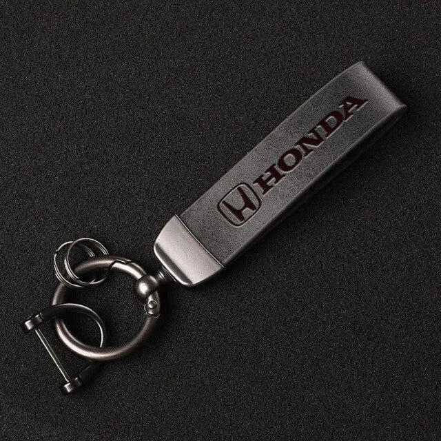 Honda Leather Keyring Keychain for Civic Accord Jazz Odyssey HRV CRV Prelude NEW