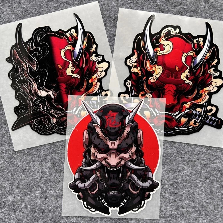 Japanese Two Face Dragon Decal Sticker JDM Car Bike Honda Mazda Mitsubishi KIA