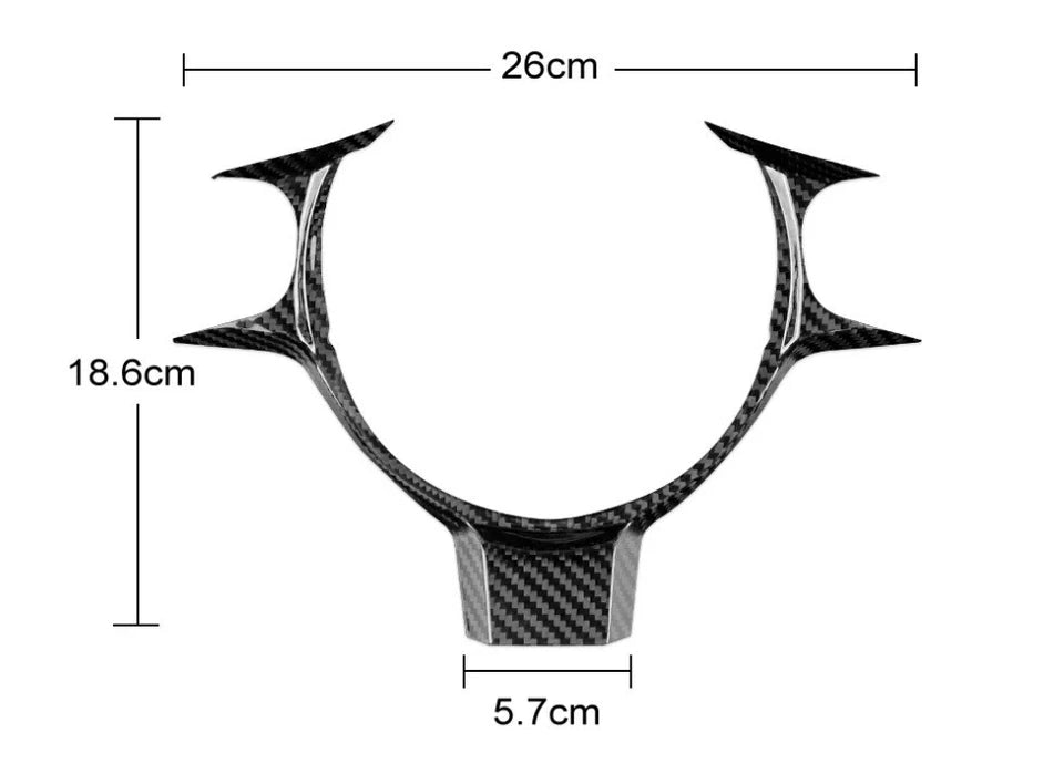 Steering Wheel Cover Trim Genuine Carbon Fibre fits Toyota GR 86 Subaru BRZ