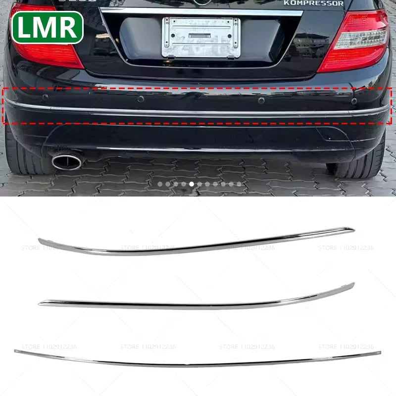 Rear Chrome Bumper Trim for Mercedes-Benz W204 2008–2011 Replacement Bumper Mold