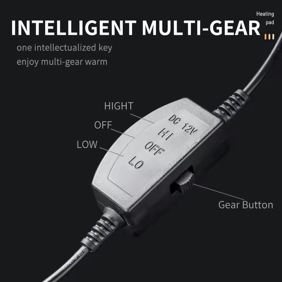 2pc Universal 12V Heated Car Seat Cover Winter Auto Cushion Warmer and Protector