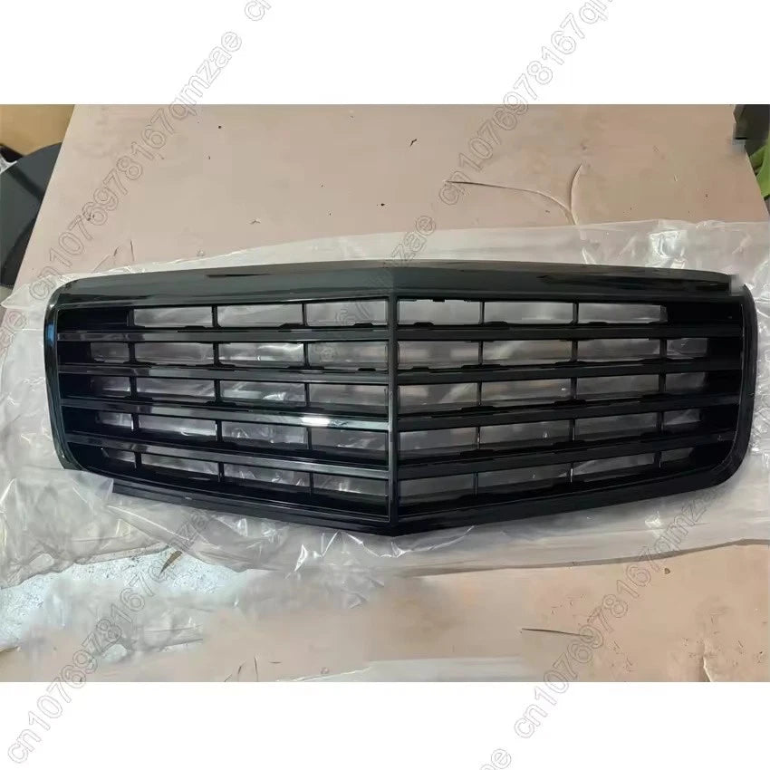 Front Hood Grille Chrome Bumper Grille Black for Mercedes W211 E-Class 2006–2009
