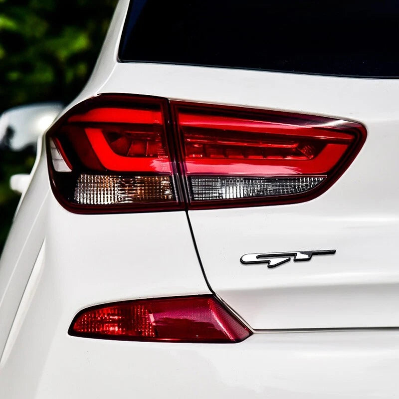 GT Black & Chrome Badge Emblem Sticker for Kia Stinger Sportage EV6 Picanto