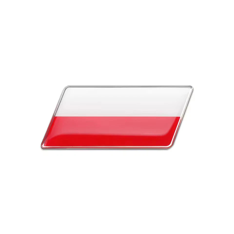 Metal Flag Car Emblem Badge Russia Italy England Ukraine German Spain France USA