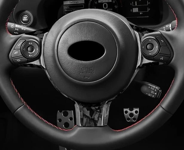 Steering Wheel Cover Trim Genuine Forged Carbon fits Toyota GR86 Subaru BRZ