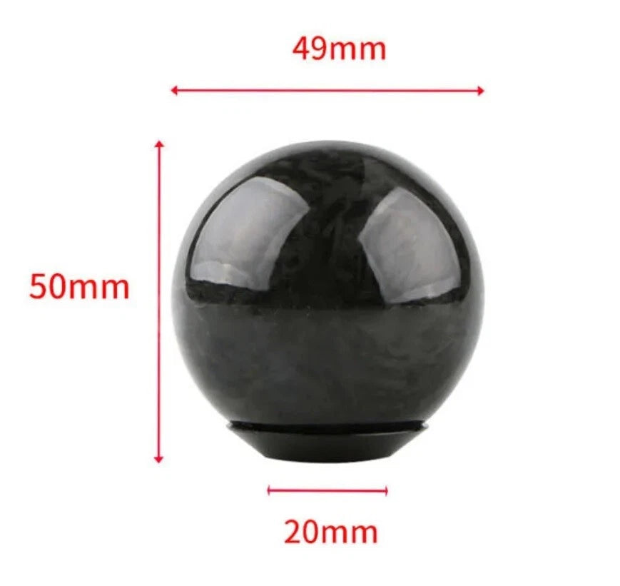 Genuine Forged Carbon Gear Shift Knob 50mm in M12x1.25 M10x1.5 M10x1.25 M8x1.25