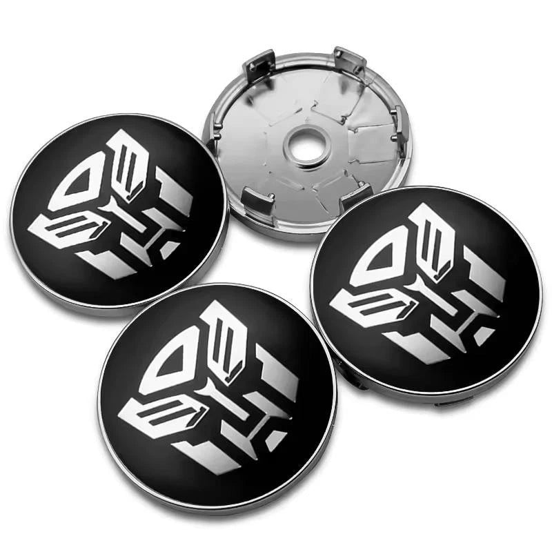4PCS Transformers Autobots Decepticon Wheel Center Cap Hub Covers 56mm & 60mm