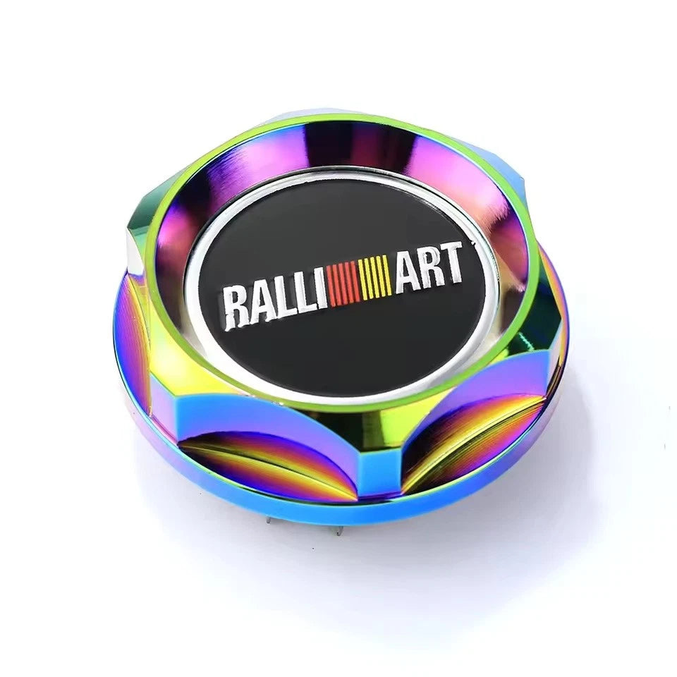Ralliart Aluminum Engine Oil Filler Cap Custom Racing Buckle Gold Silver Blue