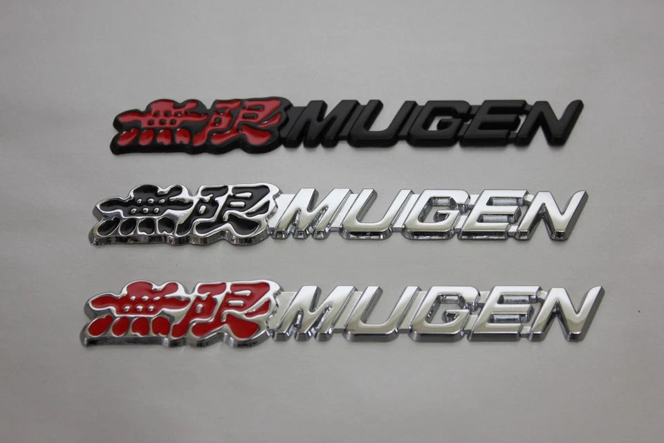 Mugen Honda Boot Badge Black Chrome Metal Alloy Emblem Integra Type R S Civic