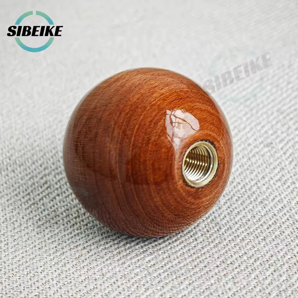 Classic Real Wood Round Shift Gear Knob M12x1.25 M10x1.5 M10x1.25 M8x1.25 NEW