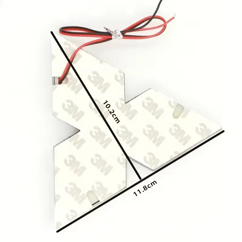 Light up Badge Emblem LED Red Blue White 118mm x 102mm for Mitsubishi NEW