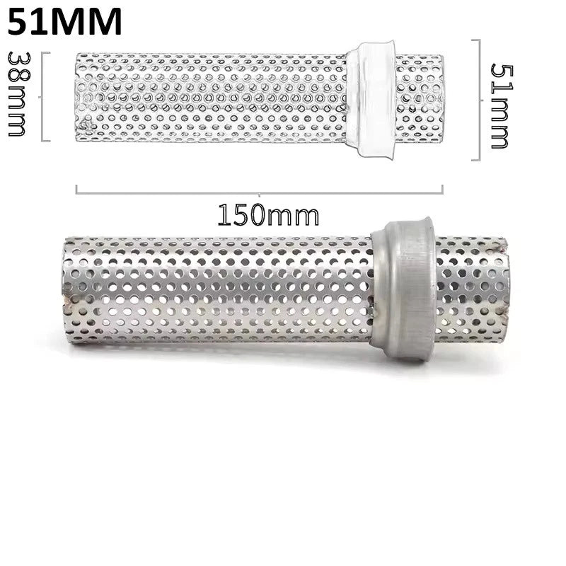 51mm Universal Motorcycle Exhaust Muffler Silencer with DB Killer and Catalyst