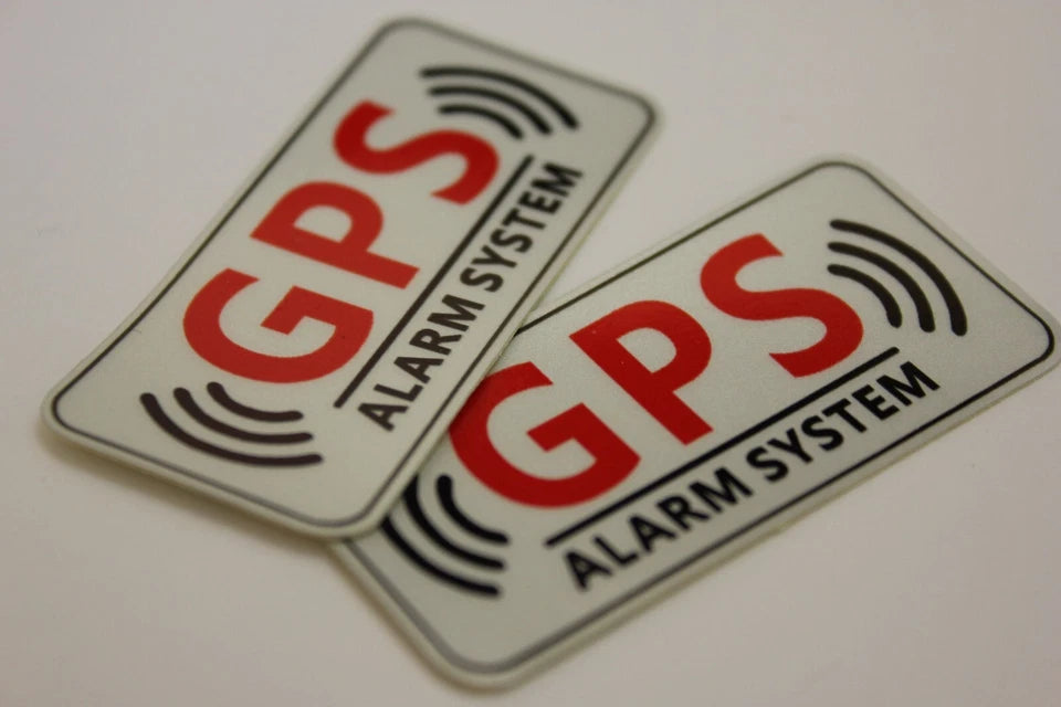 4 x GPS Alarm System Warning Tracking Sticker Decal Sign Car Truck Bike Ute