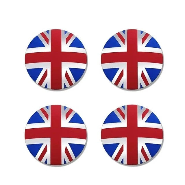 4 Pcs England Flag Wheel Centre Cap Sticker Replacement NEW Free Post