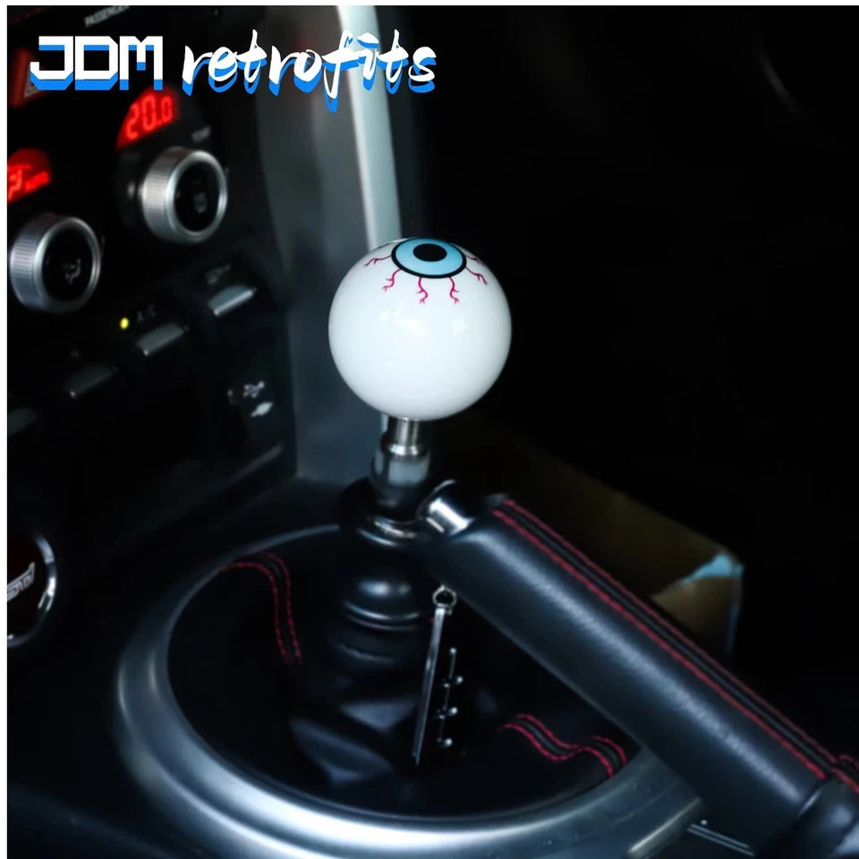 Eye Ball White New Style Gear Shift Knob White Universal Fitment