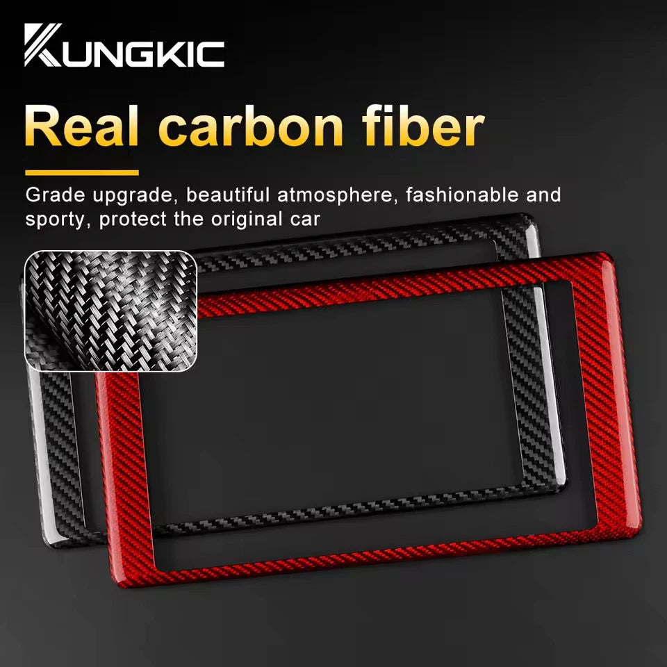 Real Carbon Fiber Car Navigation Interior Trim for Subaru BRZ Toyota GR86 2021