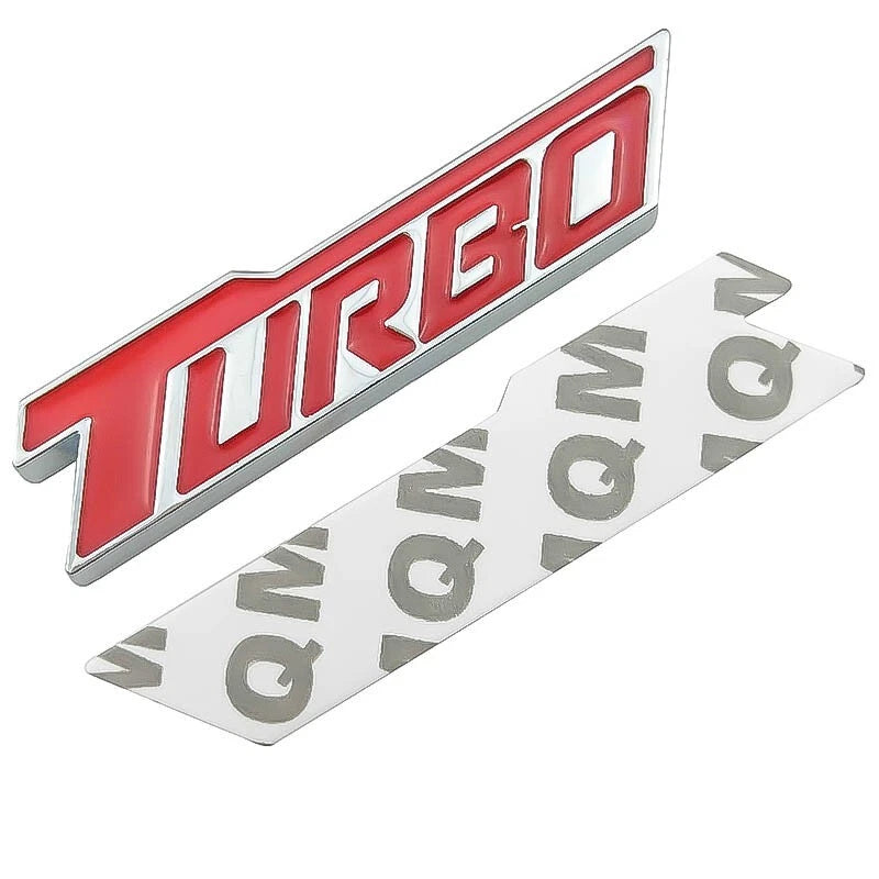 Turbo Boot Badge Red & Silver Emblem for Toyota Nissan Mazda Honda Subaru NEW