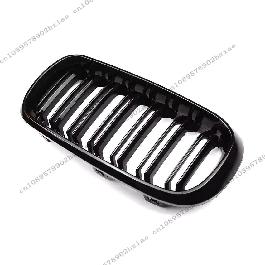 Gloss Black Double Line Front Kidney Grilles for BMW X5 F15 & X6 F16 2014–2018