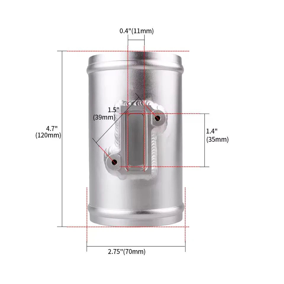 Air Flow Sensor Mount Intake Meter Base For VW Nissan Honda Civic Ford MAF